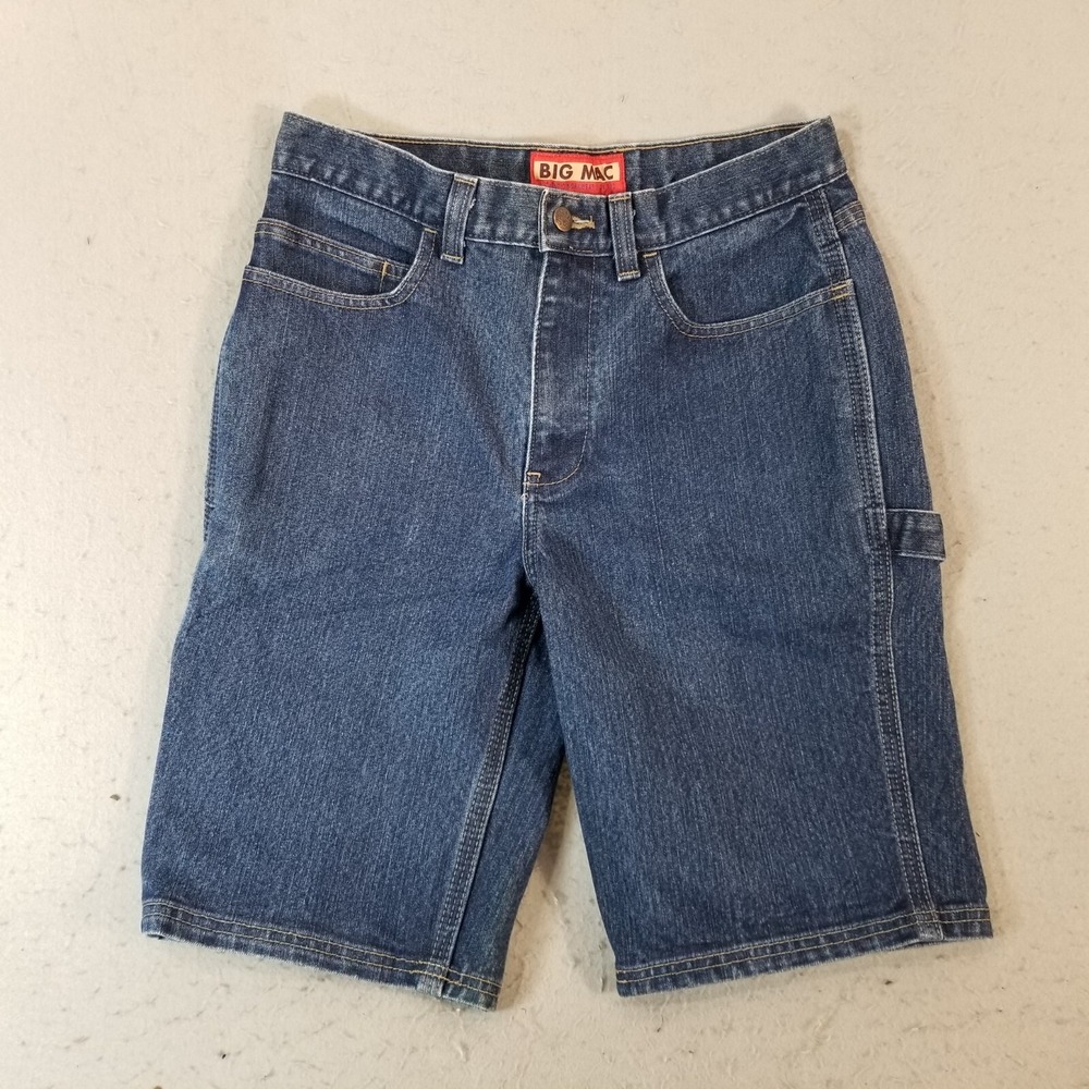 Big Mac carpenter shorts mens 30 X 11 blue denim Flex stretch Urban outdoor work